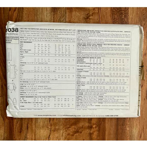 Vintage Y2K Simplicity 5038 Sewing Pattern XXS-S Top Hat Dress Purse COMPLETE - Picture 2 of 2